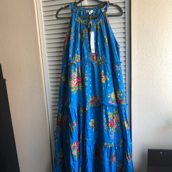 House of Harlow 1960 Dresses & Skirts - House of Harlow 1960 NWT Helena Blue Floral Tiered Maxi Dress